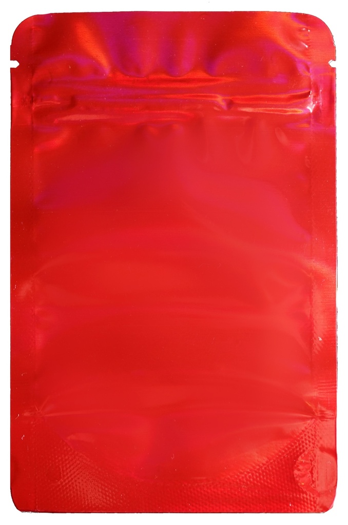[MB14085RDHOL] Mylar Bag 140 X 85 Mm, PU50, Red HOLOGRAPHIC