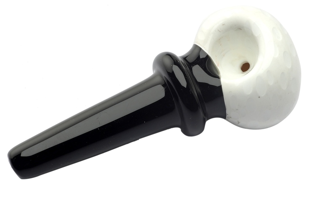 [SSC10325BW] Glass Pipe, Black/white, approx. 12 cm