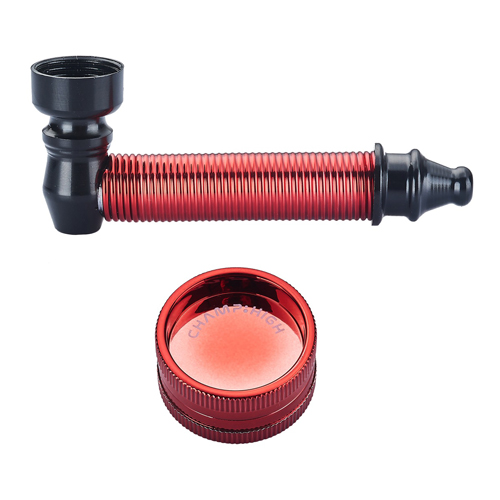 [MP72] Metal Pipe 8 cm Long + Mini Grinder + Screens