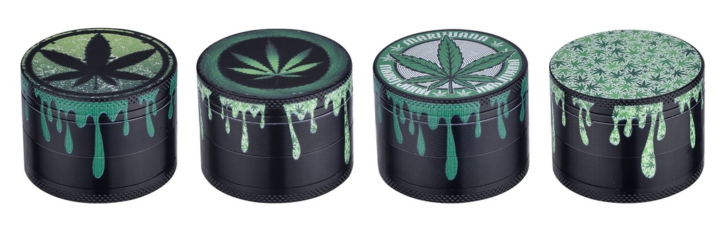 [WN44DRIP] Metall-Grinder, 40mmØ, 4-teilig, DRIPPING LEAF