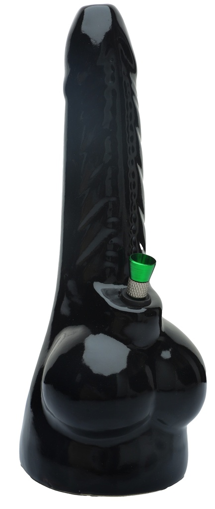 [L122] Schwarzer Penis, Keramik-Wasserpfeife, 27cm