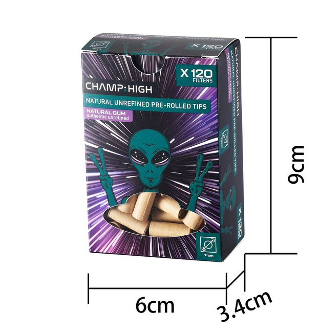 [TIP60] Natural unrefined pre-rolled TIPS, 7mm Ø